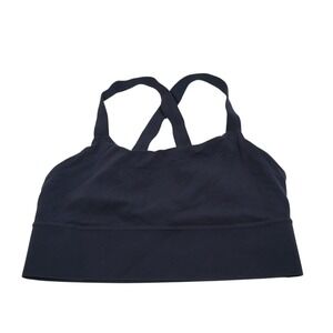 Athleta Navy Blue Sports Bra Medium Criss Cross Straps Athletic Yoga Workout